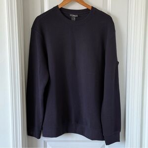 H&M Men Regular Fit Waffled Sweater Navy Blue Size M